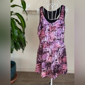 Woman Guess Summer Mini Dress Size Large Pink and White